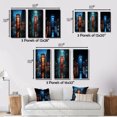thumbnail image 4 of Designart "Urban Icon Red Telephone Booth I" Cityscapes Framed Wall Art Set Of 3 - Red Telephone Booth Frame Gallery Set For Office Decor, 4 of 6