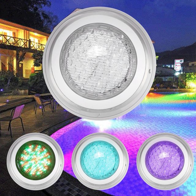 LHCER Lampe sous-Marine Multicolore, AC12V 35W 360LED RGB Lampe sous-Marine Multicolore Étanche pour Piscine avec Télécommande, Lampe sous-Marine