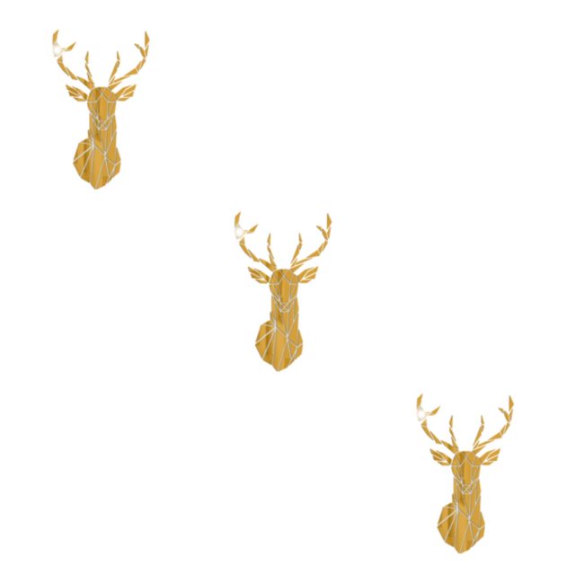 Decodeary Self Adhesive 3D Deer Head Mirror Wall Sticker For Easy Application gold XL 3Set