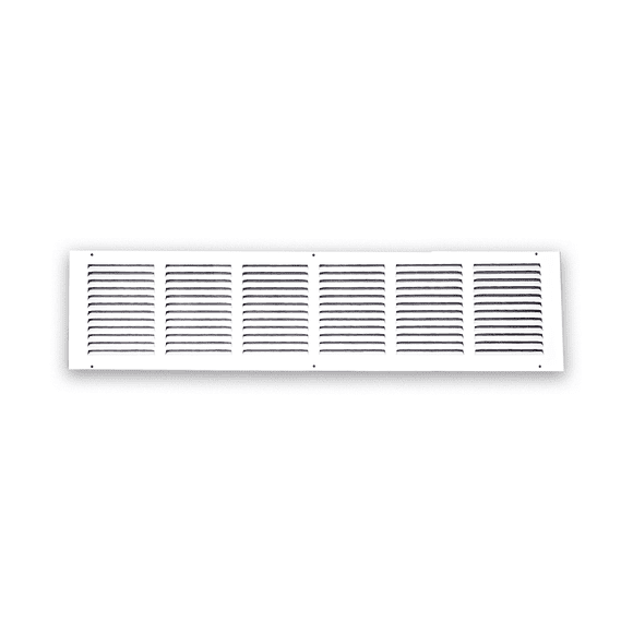 Air Return Grille 1 RA 30″x6″ for Sidewall and Ceiling – Steel Return Air Vent Duct Cover with Screws, Powder-Coated White Finish, Fits Standard Duct Openings, Outer Size 31-3/4″x7-3/4″