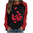 thumbnail image 1 of Meichang Chandail de la Saint-Valentin pour Femme, Mignon, Imprimé de Cœur d'Amour, Chandail à Enfiler, Hauts pour Femmes, Manches Longues, Col Rond, Chandails à Enfiler de la Saint-Valentin, 1 of 3