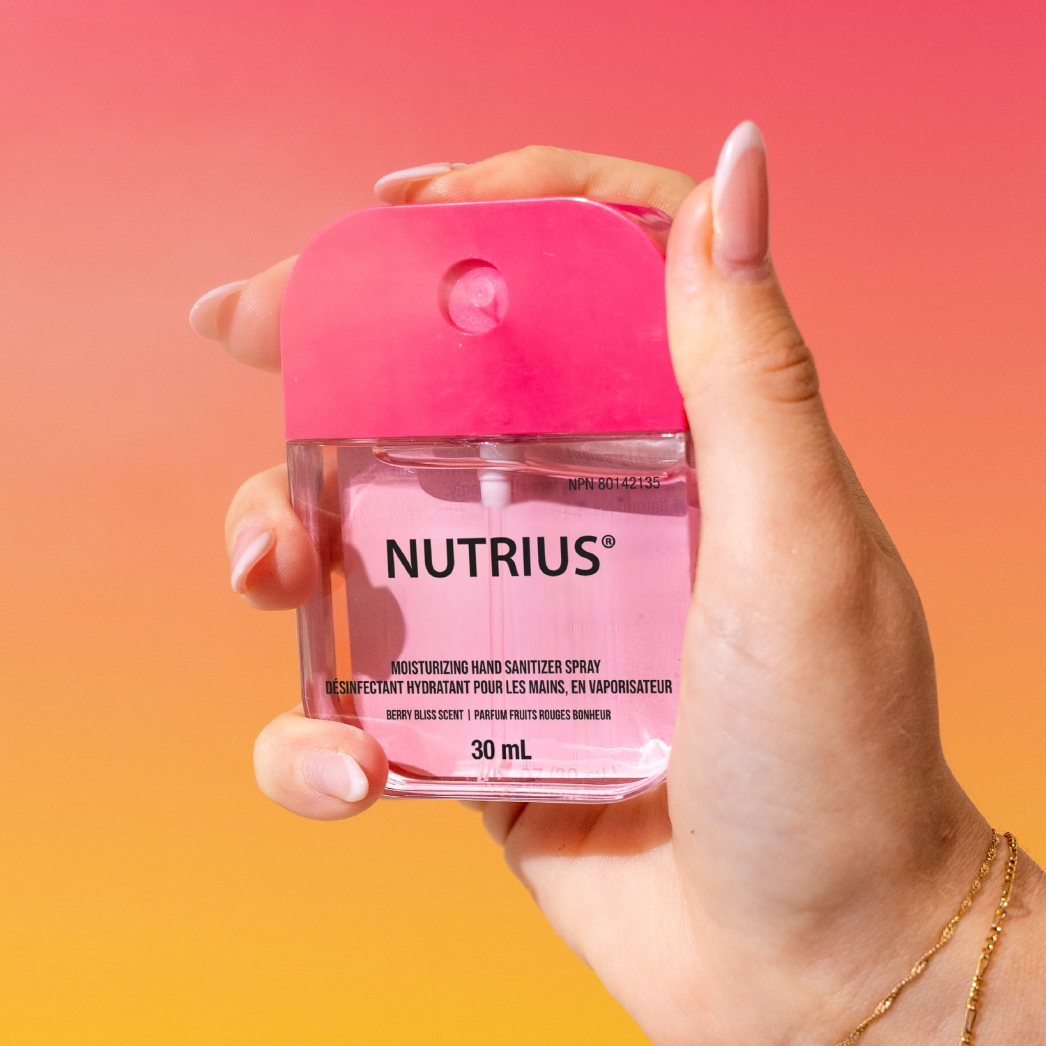 Nutrius Berry Bliss Hand Sanitizer Spray, 30 ml