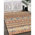 thumbnail image 2 of Ahgly Company Tapis Rectangulaire Abstrait Rouge Châtaigne, 2 Pieds x 3 Pieds, 2 of 6