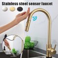 thumbnail image 2 of CAROOTU Touching Kitchen Faucet with Pull Down Sprayer Single Handle Stainless Steel for Home Sink, 2 of 7