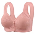 thumbnail image 1 of Tumotour Front Closure Bra for Women Wireless Comfort Convenient Push Up Snap Closing Bra Seamless Wide Shoulder Straps Full Coverage Breathable Front Buckle Everyday Bra for Daily Walking Life Work, 1 of 2