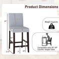 thumbnail image 3 of Gymax 26'' Counter Height Chairs Set of 2 Barstools w/ Padded Seat & Backrest Footrest, 3 of 8