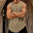 thumbnail image 2 of Timegard Tank Tops Men Crewneck Sleeveless Loose Breathable Summer Beach Casual Solid Color Tee Shirts, 2 of 6