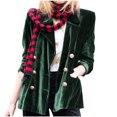 thumbnail image 1 of CEHVOM Mode Femmes Col Rabattu Manches Longues Manteau Cardigan Blouse Décontractée Liquidation, 1 of 6