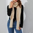 thumbnail image 3 of Womens Men Scarf  Knitting Wrap Sweater Multi-Use Knitted Autumn Winter Solid Color Scarf with Sleeves, 3 of 6