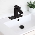 thumbnail image 1 of Plaque de Salle de Bain Élégante à un Trou Finition Noire Mate A-801N, 1 of 9