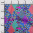 thumbnail image 2 of oneOone Rayon Purple Fabric Asian Paisley Craft Projects Decor Fabric Printed By The Yard 56 Inch Wide, 2 of 4