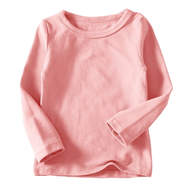 Chandail pour Bébé en Liquidation Liquidation Tout-Petits Enfants Garçons Filles Chandails Mode Couleur Unie Col Rond Manches Longues Hauts Chandails Bébé Garçon Roses 6 Mois