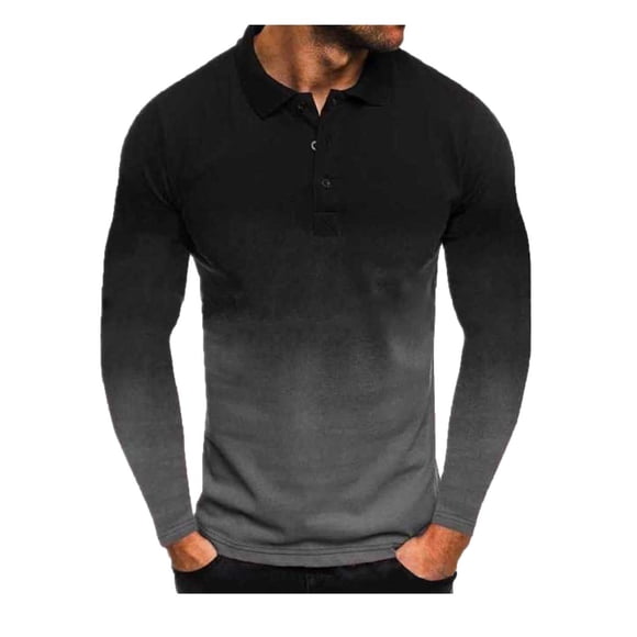 cllios Mens Graphic Tees Trendy Gradient Print Long Sleeve Shirts Stylish Pullover Top Funny Crew Neck Gym T-Shirts