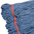 thumbnail image 3 of Pack of 10 Synthetic String Mop Heads, with Narrow Strips, Looped End, Blue, Attax Pro, 3 of 5