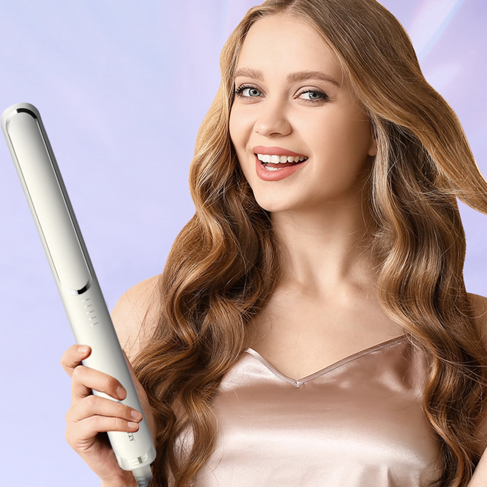 EGNMCR Natural Curls, Hair Curler, Curling Wand,Negative Hair Straightener Without Damaging Hair Curls,Fast Heating Crimper Wand Curler In All Hair Type The Curler