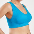 thumbnail image 4 of Women Pure Color Plus Size Ultra-thin Large Bra Sports Bra Full Bra Cup Tops, 4 of 9