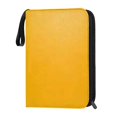 thumbnail image 1 of Durable 400 Card Pocket Binder Organizer Holder Zipper Container Sleeves Storage Yellow, 1 of 8