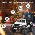 thumbnail image 4 of Costway 12V Kids Ride On Car 2 Seater Truck RC Electric Vehicles w/ Storage Room White, 4 of 10