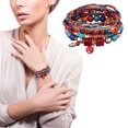 thumbnail image 2 of Riforla Bracelets Empilables Perles Dames Hommes Bracelet Extensible Multicouche Ensemble Bijoux Multicolores Bijoux Femmes g, 2 of 7