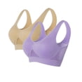 thumbnail image 1 of Timegard 2pc Sports Bras for Women Plus Size High Support Wireless Underwear Breathable Mesh Comfy Bras, 1 of 4