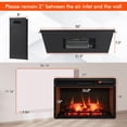 thumbnail image 3 of Gymax 1400W 26 Inch Electric Fireplace Insert 4777 BTU Recessed Freestanding Fireplace w/ Remote, 3 of 10
