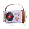 thumbnail image 3 of RXIRUCGD Haut-Parleur Stéréo Sans Fil Haut-Parleur Bluetooth Rétro avec Puce à Réduction de Bruit Intégrée, Design Élégant et Vintage Haut-Parleur Bluetooth Portable pour Maison Bureau Extérieur, 3 of 8