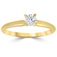 thumbnail image 1 of 1/3ct Round Diamond Solitaire Brilliant Cut Engagement Ring 14K Yellow Gold, 1 of 3