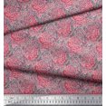 thumbnail image 2 of Soimoi Crepe Silk Fabric Brush Stroke Abstract Decor Fabric Printed Yard 42 Inch Wide, 2 of 3
