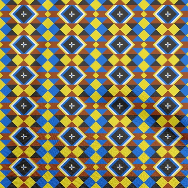 oneOone Cotton Poplin Yellow Fabric Geometric Craft Projects Decor Fabric Printed By The Yard 42 Inch Wide
