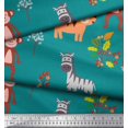 thumbnail image 3 of Soimoi Crepe Silk Fabric Berries & Animals Cartoon Print Fabric by Yard 42 Inch Wide, 3 of 3