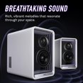 thumbnail image 4 of Edifier QR65 Haut-Parleurs de Moniteur Actifs avec Fonction de Charge Rapide GaN 65W, Haut-Parleurs d'Ordinateur Bluetooth 70W RMS avec Audio Sans Fil 24bit Haute Résolution, Sortie Caisson de Basses et Effets Lumineux (Blanc), 4 of 4