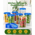 thumbnail image 4 of 12 Pack-33oz Set, Plastic Food Storage Containers with Twist Top Lids, BPA Free Stackable Soup Containers for Overnight Oats/Salad/Leftover/Soup/Ice Cream, 4 of 8