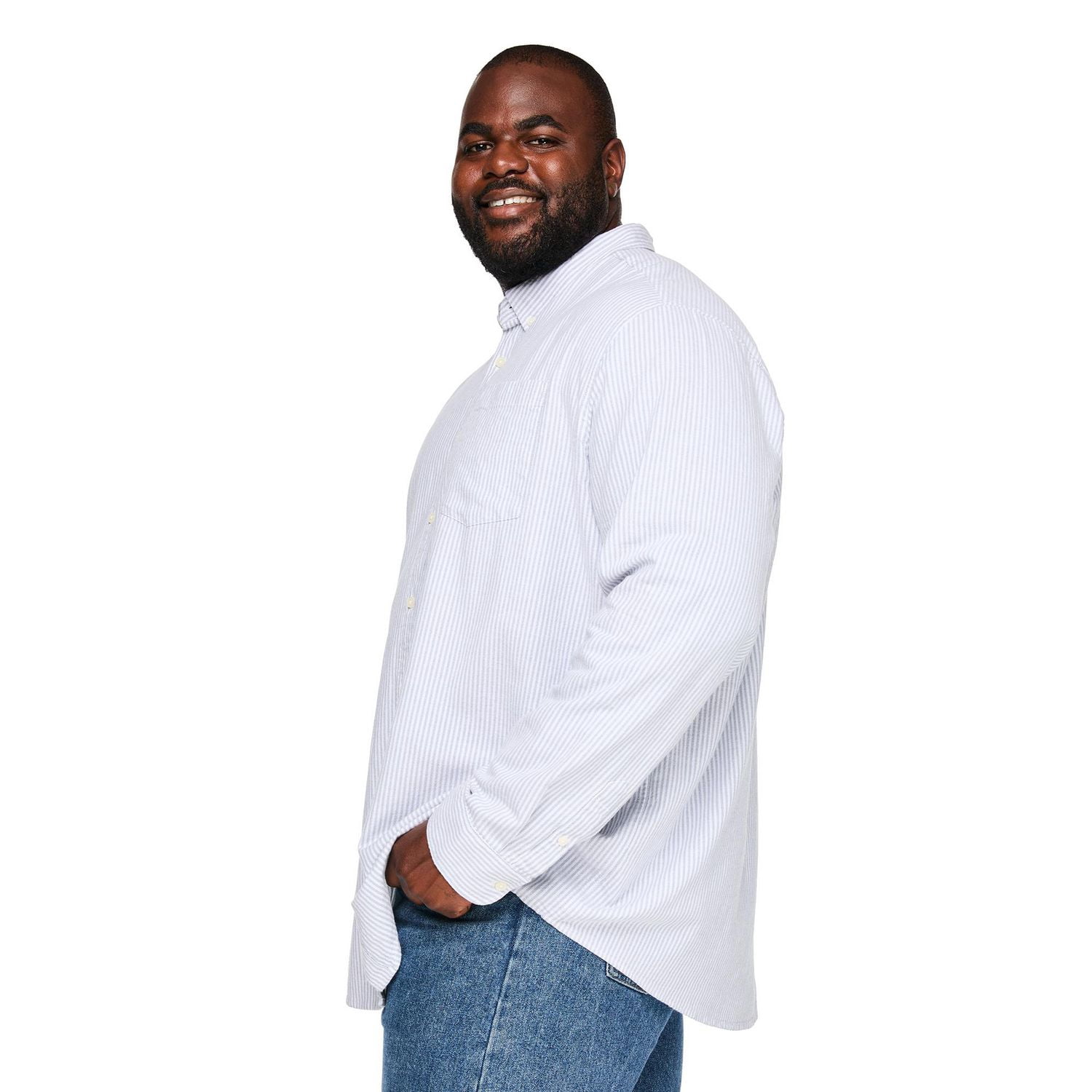 George Big Men's Long-Sleeve Button-Down Shirt