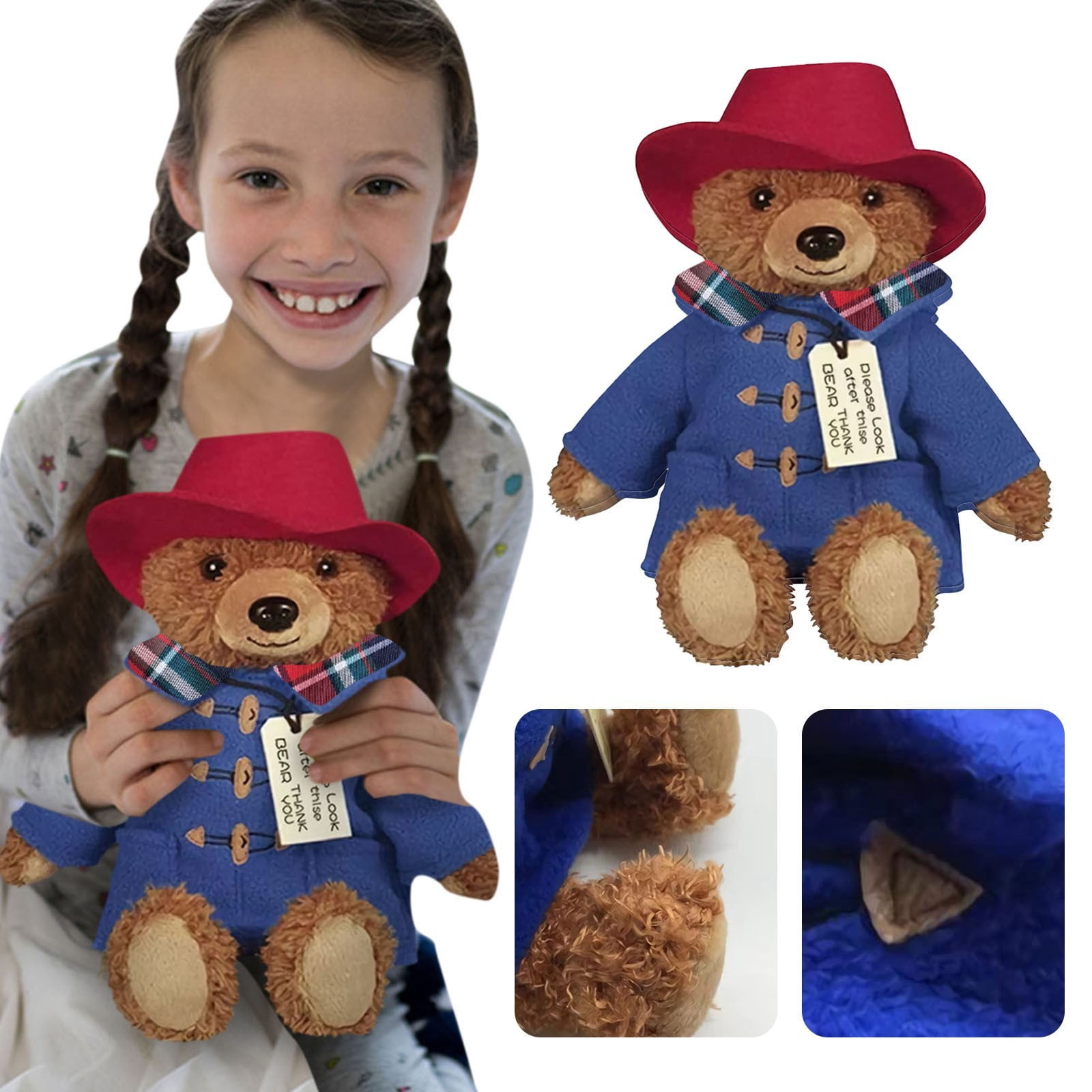 8.6" Paddington Bear Beanie Boos Regular | Classic Paddington Bear Soft Stuffed Animal Plush Toy | Collectible Cuddly Stuffed Teddy