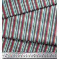 thumbnail image 3 of Soimoi Green polyester Crepe Fabric Stripe & Paisley Print Fabric by the Yard 52 Inch Wide, 3 of 3
