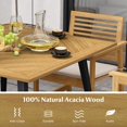 thumbnail image 2 of Gymax Table à Manger d'Extérieur de 42,5 Po avec Trou pour Parasol de 1,9 Po, Patins de Pieds Ajustables, 2 of 4
