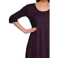 thumbnail image 3 of Moomaya Kurtis Indiennes pour Femmes Unies à Encolure Dégagée Manches 3/4 Blouse Longue, 3 of 5