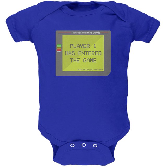 Halloween Player 1 One Costume New Born Gamer Funny Soft Baby One Piece