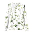 thumbnail image 4 of IROINID Offres Polyester Long Sleeve T-Shirt pour Women Confortable Col Rond en Vrac Tops T-Shirts Chemisier, Vert, 4 of 4