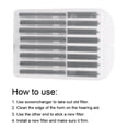 thumbnail image 3 of Cergrey Hearing Aid Guards,8Pcs/Box Disposable Hearing Aid Protection Earwax Guards Filters Hearing Assistance Black,Hearing Aid Protection, 3 of 8