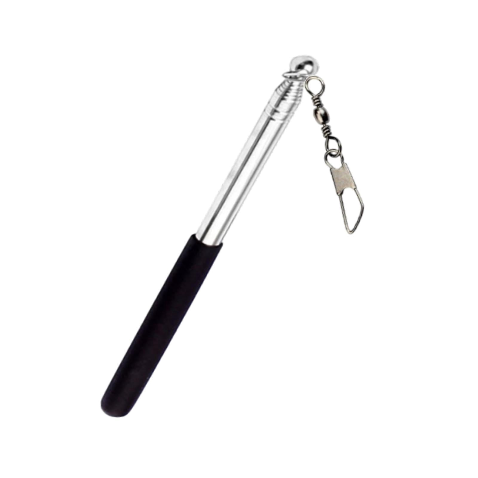 DYNWAVECA Telescopic Handheld Flagpole Tour Guide Flag Pole Portable Stainless Steel Adjustable Length Telescopic Flag Pole for Dancing Black
