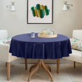 thumbnail image 3 of Nappe Ronde en Plastique Transparent Vinyle PVC Protège-Nappe Anti-Déversement d'Huile Essuyable Propre Housse de Table pour Tables à Manger Fêtes Camping Cristal Clair, 3 of 7