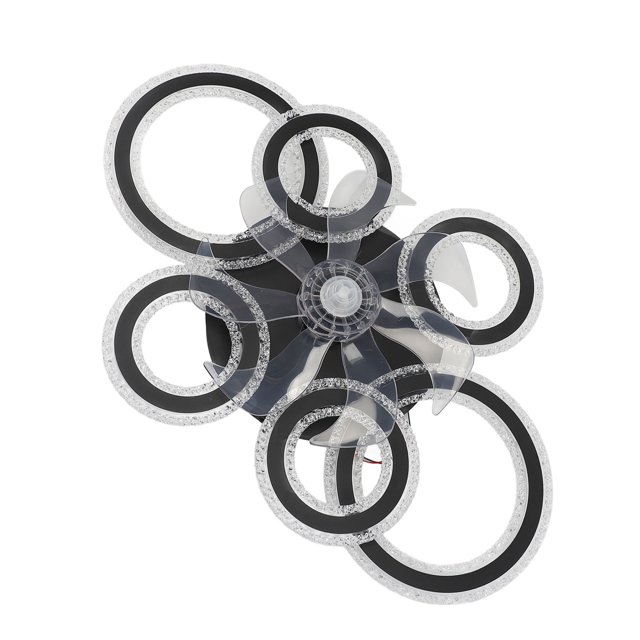 Ceiling Fan Light, Unique Easy To Install Modern Flush Mount Ceiling Fan Light for Bedroom Black