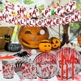 thumbnail image 3 of TopLLC Halloween Party Tableware Set Disposable Scary Party Tablecloth Halloween Theme Party disposable tableware, 3 of 4