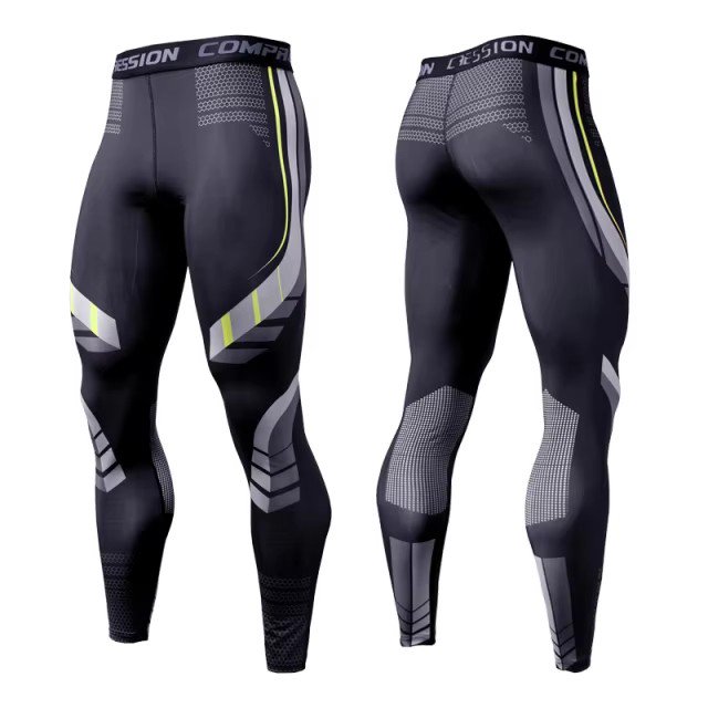 Pantalons de Compression pour Hommes Vêtements de Sport Legging d'Entraînement Pantalons de Gym Skinny Collants Bas Jogging Pantalons de Course Hommes