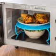 thumbnail image 3 of Microwave Tray Microwave Plate Stacker Grill Rack Plastic Bakin Round Steam Rack, 3 of 9