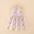 thumbnail image 1 of Robes d'Été pour Petite Fille Robe Chic Robe Évasée à Étages Robe Trapèze pour Fille Robe Sans Manches à Fleurs pour Filles Robe pour Occasions Spéciales, 1 of 3