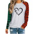 thumbnail image 2 of Nouveaux Hauts pour Femmes 2023 Mode Col Rond Manches Longues T-Shirt Grande Taille Automne Imprimé Blouse Ample Hauts Chemise Manches Longues pour Femmes, 2 of 5
