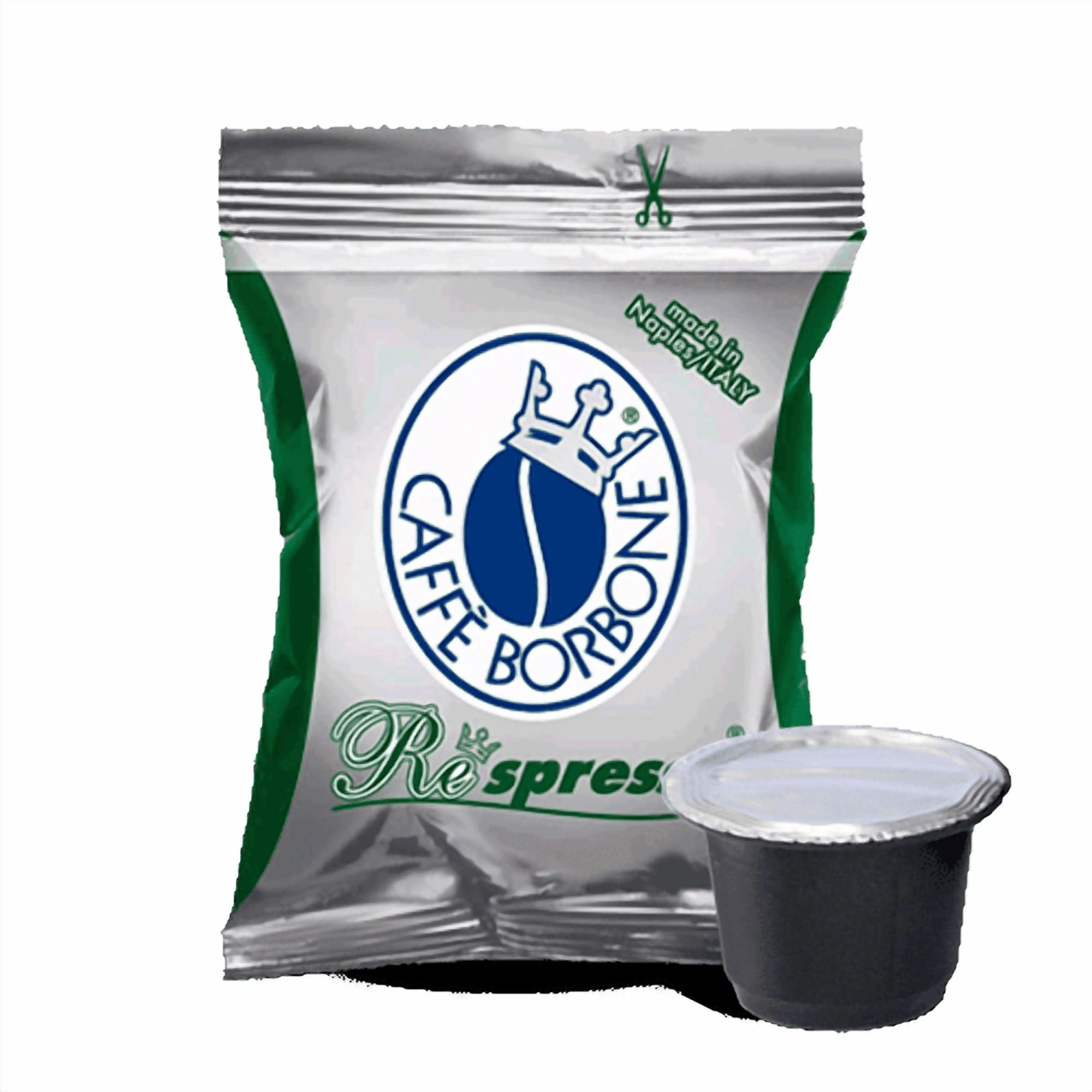 Caffe Borbone capsules (compatible with Nespresso® OriginalLine machines) - 50-pack - Decaf/Dek pods - (Intensity 9/10)