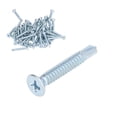 thumbnail image 3 of Vis Auto-Perçante, 50Pcs Vis de Fixation Filetage Transparent 4.8x32mm pour la Fixation de la Tête Plate, 3 of 8